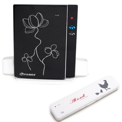 닥터크리너 가정용 칫솔살균기 스타일리쉬 BIO-105 + 휴대용 건전지타입 12간지 BIO-201, BIO-105(가정용), BIO-201(휴대용), 블랙(가정용), 닭(휴대용)