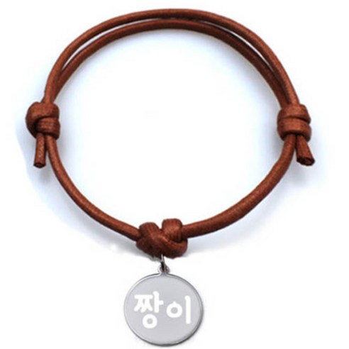 펫츠룩 굿모닝 카라멜 반려동물 목걸이 M + 메탈원형 팬던트 S, 실버(짱이), 1개