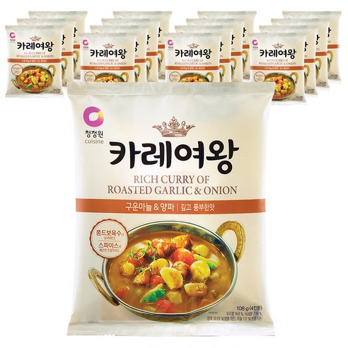 청정원 카레여왕 구운마늘&양파, 108g, 16개
