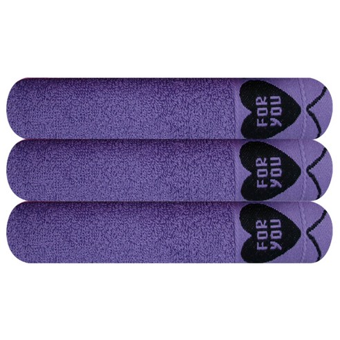송월타월 스윗하트 강아지 수건, 보라, 3개