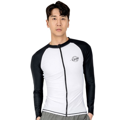 헤링본 남성용 싱글집업 래쉬가드 상의 R205