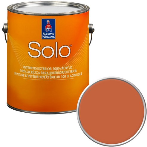 셔윈윌리암스 솔로 저광 페인트 1L, SW6628 Robust Orange