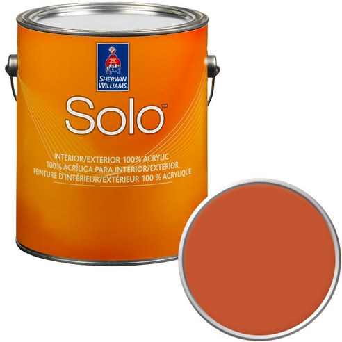 셔윈윌리암스 솔로 저광 페인트 1L, SW6883 Raucous Orange