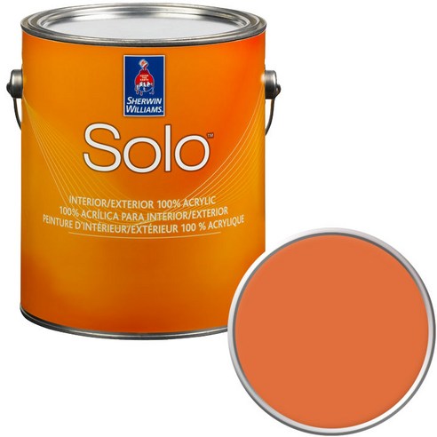 셔윈윌리암스 솔로 저광 페인트 1L, SW6885 Knockout Orange