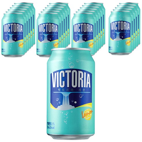 빅토리아 레몬 탄산음료 캔, 350ml, 24개입