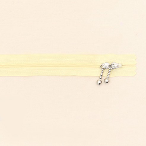 YKK 슬림 코일 지퍼 파스텔 50cm, 옐로우, 10개입