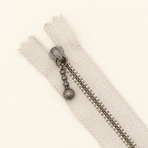 YKK 앤틱 지퍼 25cm, 베이지, 4개입