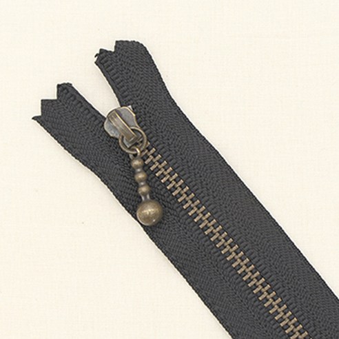 YKK 앤틱 지퍼 40cm, 블랙, 3개입