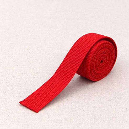 가방용 웨이빙 끈 30 mm, 레드, 2개