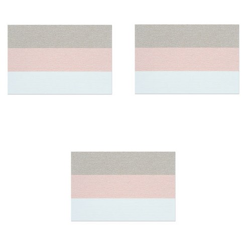 마켓감성 모던짜임 식탁매트 3p, 핑크, 45 x 30 cm