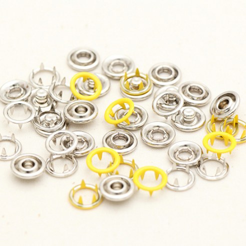 해피베어스 컬러 가시도트 단추 11mm, 노랑, 3팩