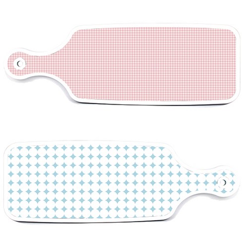 로엠디자인 서빙 도마 보드 2p 원형패턴파스텔블루 세트, 원형패턴파스텔블루, 훈색체크, 1세트