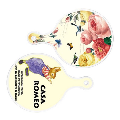 로엠디자인 서빙 원형 보드 도마 PrettyRoses 2p 세트, PrettyRoses, 카사로메오, 1세트