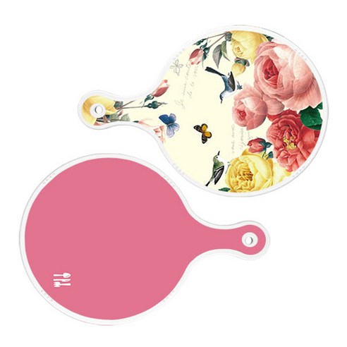 로엠디자인 서빙 원형 보드 도마 PrettyRoses 2p 세트, PrettyRoses, 핑크, 1세트