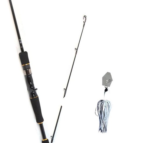 원다 아발론 베이트 루어낚싯대 632M + 다미끼 스커트베이트 트램블 지그 14.2g, 07 WHITE SHAD 2