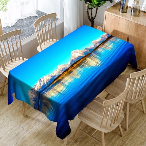 이코디 힐링 라이프 테이블보, 아이스버그, 137 x 137 cm