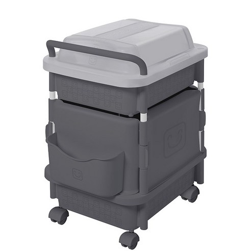 리빙톤이동식폴딩수납장 리빙톤이동식폴딩수납장 리빙선데이 양문형 접이식 리빙박스 56L, 2개, 화이트 리빙스마일 포켓 컬러풀 이동식 2단 수납함, 다크그레이