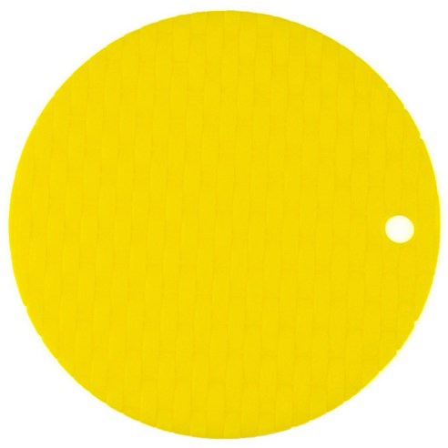 이코디 웨이브 밤부 냄비받침, 옐로우, 1개