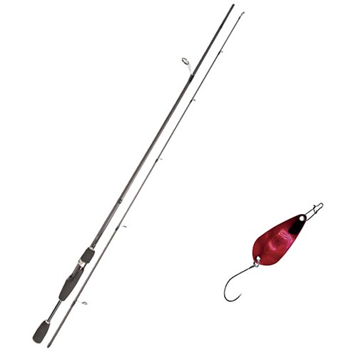 YGF 블루포스 스타젠 루어낚싯대 S63L + 다미끼크라프트 메탈지그 앤 피카 스푼 A 3.5g, 002 BLOODY RED