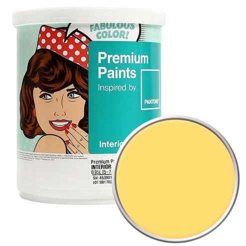 노루페인트 팬톤 내부용 실내벽면 저광 페인트 1L, 13-0941 Banana Cream