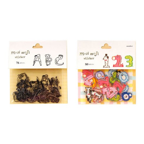 라이프포인트 알파벳 숫자 사람알파벳 DIY 스티커팩 2p 세트, 05 사람알파벳, 13 동물숫자, 1세트