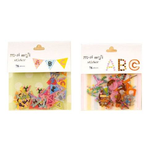 라이프포인트 알파벳 숫자 가렌드알파벳 DIY 스티커팩 2p 세트, 06 가렌드알파벳, 09 사탕알파벳, 1세트