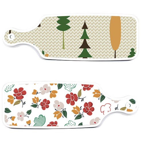 로엠디자인 서빙 도마 보드 2p floral 목련 패턴보드 세트, floral 목련 패턴보드, 숲패턴1보드, 1세트