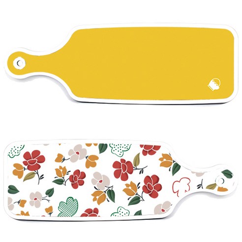 로엠디자인 서빙 도마 보드 2p floral 목련 패턴보드 세트, floral 목련 패턴보드, 라임보드, 1세트