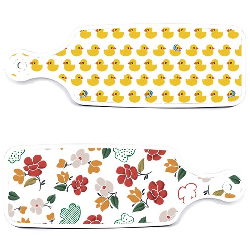 로엠디자인 서빙 도마 보드 2p floral 목련 패턴보드 세트, floral 목련 패턴보드, 오리보드, 1세트