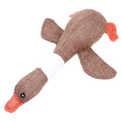 반려동물 건강한 놀이 거위 장난감 32 x 23 cm, 커피브라운, 1개