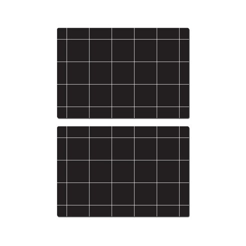 서머스트 실리콘 테이블매트 2p, 심플체크 블랙, 425 x 295 mm