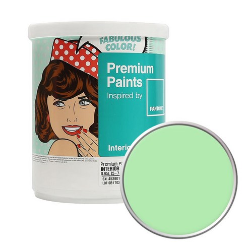 노루페인트 팬톤 내부용 실내 벽면 페인트 1L 저광, 12-0225 Patina Green