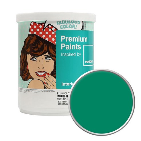노루페인트 팬톤 내부용 실내 벽면 페인트 1L 저광, 18-5841 Pepper Green