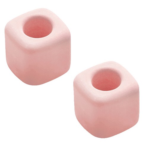블럭마트 규조토 칫솔꽂이 사각, 핑크, 2개입
