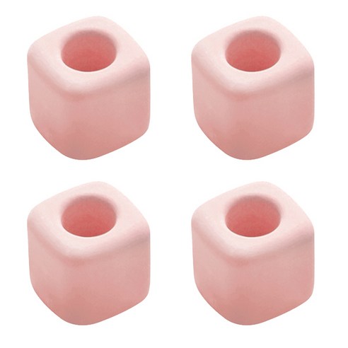 블럭마트 규조토 칫솔꽂이 사각, 핑크, 4개입