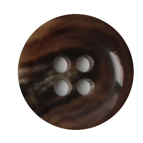 동화상가몰 버팔로 둥근 테 단추 21mm, 브라운, 10개입