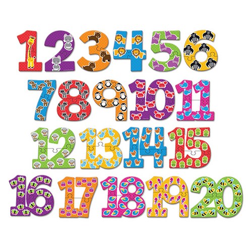러닝리소스 숫자 퍼즐 카드 LER8591, 52피스, 7종