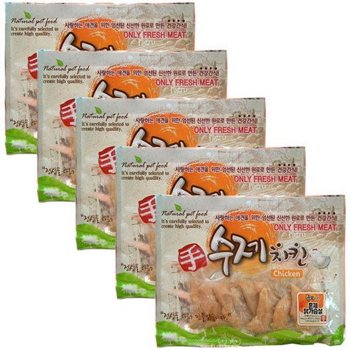 펫스토리 강아지 사사미 수제치킨 400g, 훈제닭가슴살, 5개입