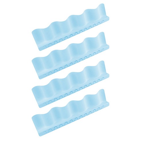 블럭마트 웨이브 실리콘 싱크대 물막이, 블루, 4개