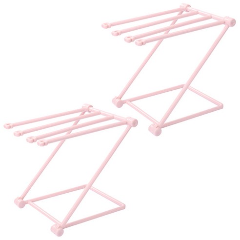 블럭마트 주방 접이식 행주 건조대, 핑크, 2개
