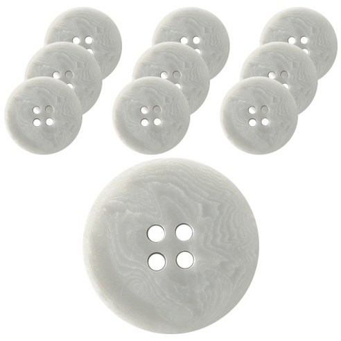 동화상가몰 너트 반바둑 단추 21mm, 라이트그레이, 10개입