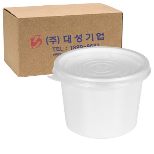 쿡앤락 성형 국물용기 95파이 백색 세트, 500개, 1개