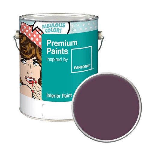 노루페인트 팬톤 내부용 실내벽면페인트 저광 4L, 19-1608 Prune Purple