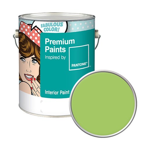 노루페인트 팬톤 내부용 실내벽면페인트 저광 4L, 14-0244 Bright Lime Green