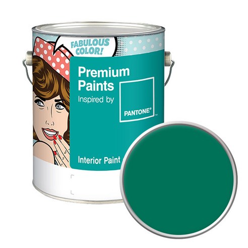 노루페인트 팬톤 내부용 실내벽면 저광 페인트 4L, 18-5338 Ultramarine Green