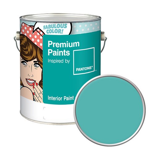 노루페인트 팬톤 내부용 실내벽면 저광 페인트 4L, 15-5217 Blue Turquoise, 1개
