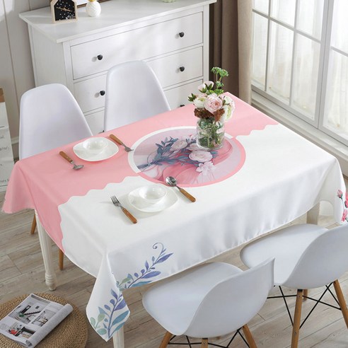 이코디 그레이티스트 기프트 테이블 보, 하프 핑크, 110 x 110 cm