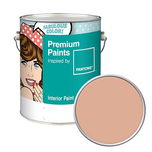 노루페인트 팬톤 내부용 실내벽면 무광 페인트 4L, 15-1318 Pink Sand