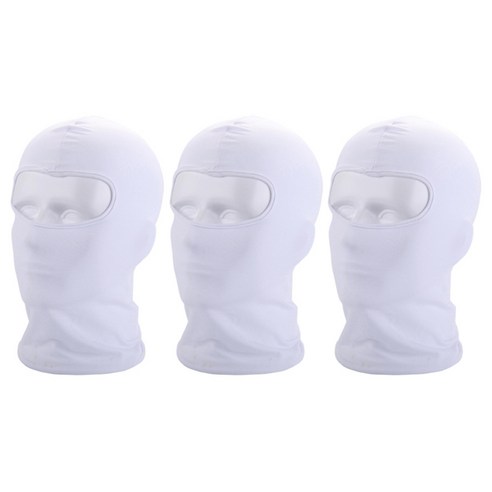 블럭마트 오토바이 쿨마스크, 화이트, 3개입