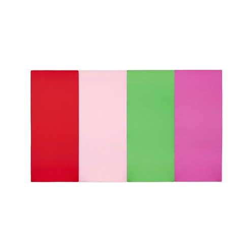 퍼니존 퍼니테라피 레드비비드시리즈2 유아폴더매트, 레드 + 베이비핑크 + 그린 + 핫핑크